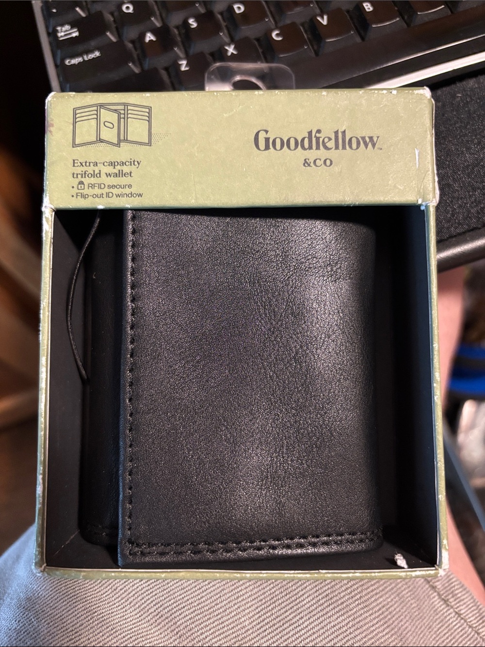 Goodfellow & Co Black Leather Bi-Fold Wallet